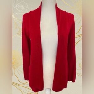 Open-Front Red Cardigan
